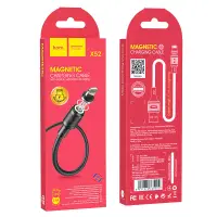 *Кабель X52 USB на Lightning 1M 2.4А магнитный HOCO черный