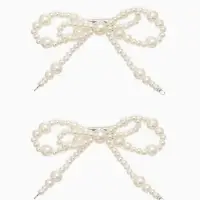 Обвес на штаны "Бантики", цвет белый в серебре Обвес на штаны "Бантики", цвет белый в серебре