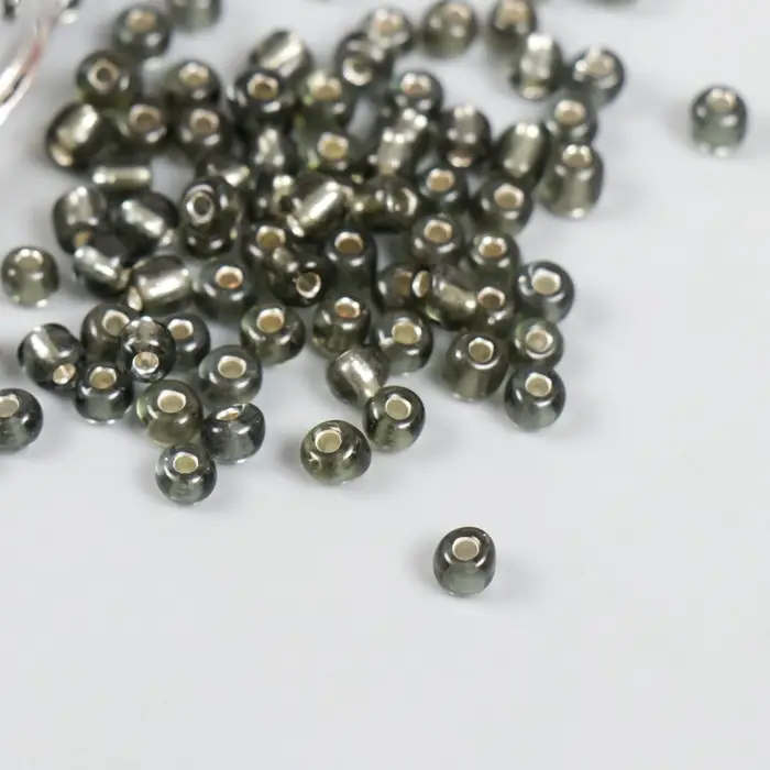 Бисер круглый 6/0 в бутылочке  Бисер круглый 6/0 в бутылочке "Золотистая корица" прозрачно-цветной 20 гр