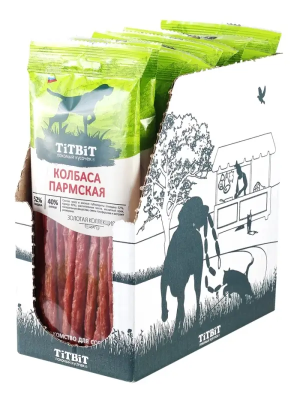 Колбаса пармская TitBit &laquo;Золотая коллекция&raquo; для собак, 80 г