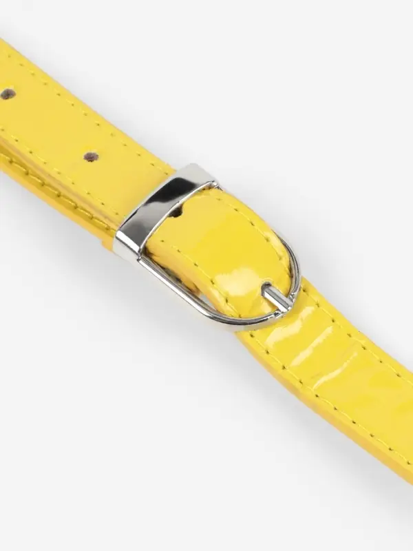 Ручка для сумки из экокожи, с карабинами, 125&times;1.8 см, жёлтая