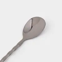 Ложка барная с мадлером, длина 32 см, нержавеющая сталь, чёрная