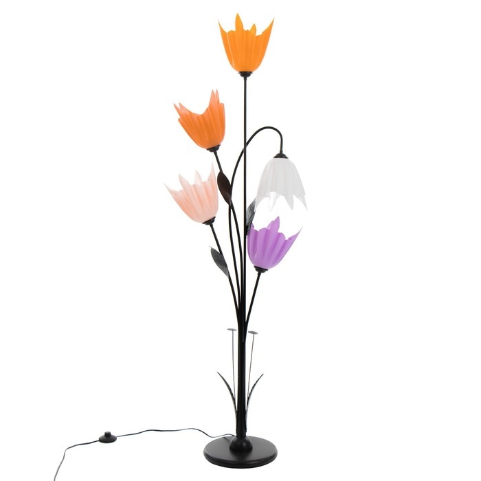 Торшер  Торшер "Аделла" 5хЕ27 15Вт черный h.145 см