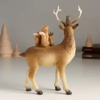 Фигурка полистоун &laquo;Олень со зверятами&raquo;, 15&times;6&times;19.5 см