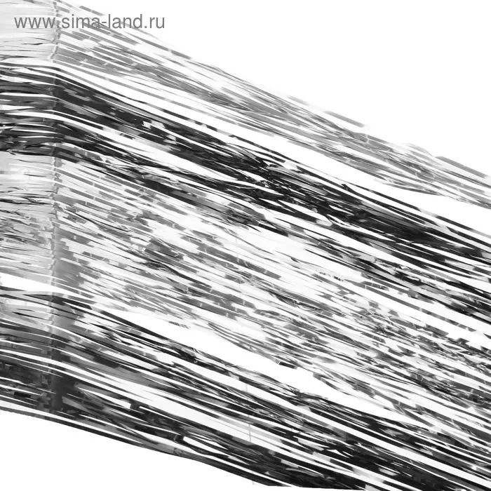 Дождик новогодний серебристый, b-7,5 см, L-150 см Дождик новогодний серебристый, b-7,5 см, L-150 см