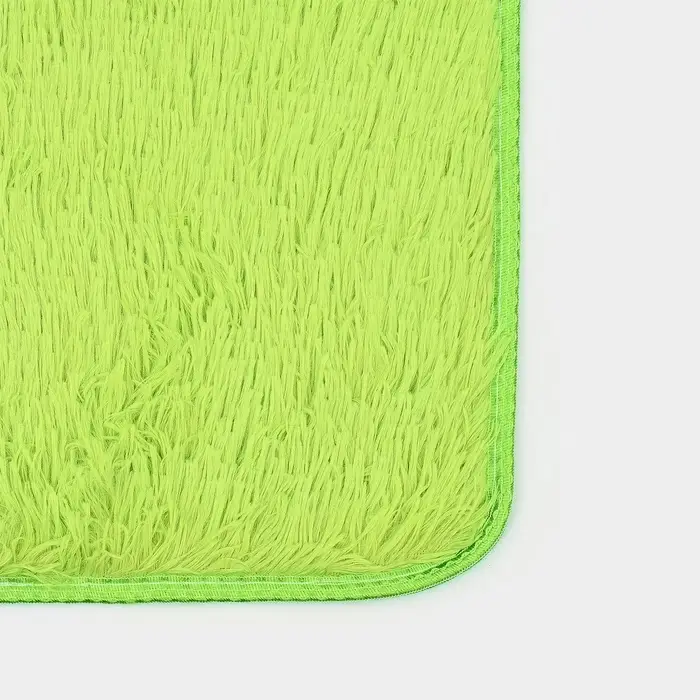 Коврики для ванной и туалета Доляна &laquo;Пушистик&raquo;, 2 шт.: 40&times;50 см, 50&times;80 см, цвет зелёный