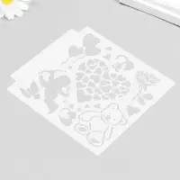 Трафарет для творчества &laquo;Любовь&raquo;, пластик, 13&times;13 см