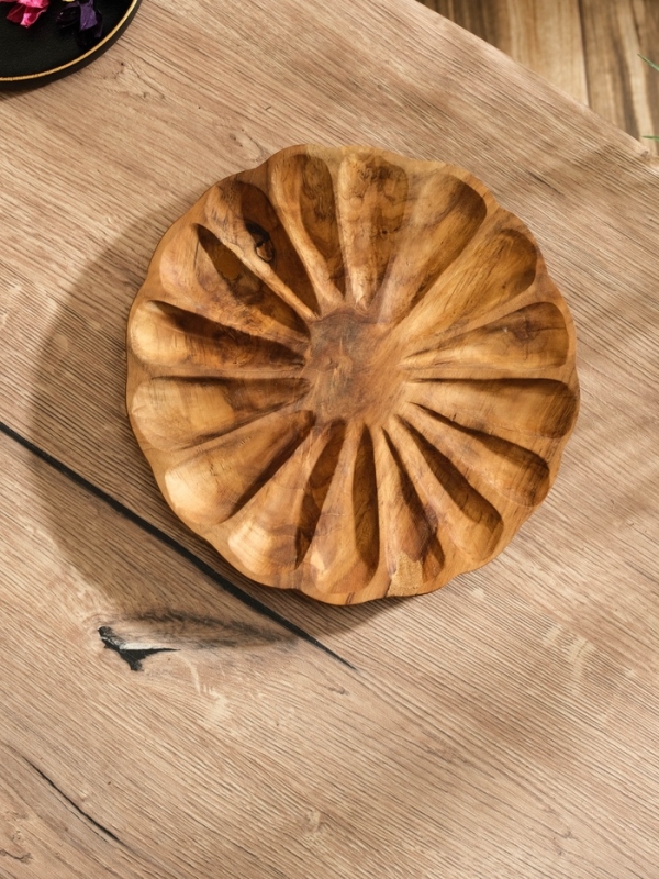 Менажница  Менажница "Раковина"  дерево Джати, 24х24х3 см, цв. коричневый