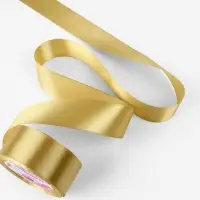 Лента атласная, 40 мм, 23&plusmn;1 м, цвет золотой №204