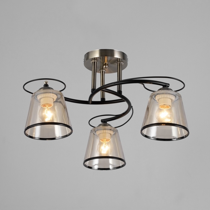 Люстра Люстра "Каэль" 3хЕ27 40Вт черно-бронзовый 44х44х17,5 см