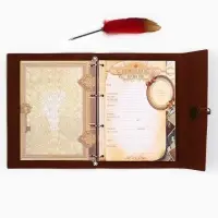 Родословная книга &laquo;Наш род&raquo;, с пером, 56 листов, бордо, 35&times;25 см