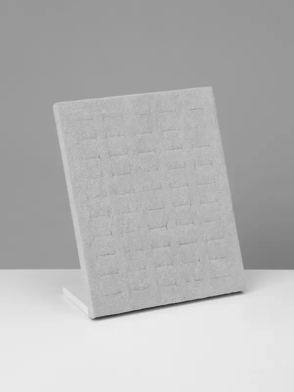 Подставка под кольца QF, 50 мест, флок, 20&times;10&times;25 см, серая