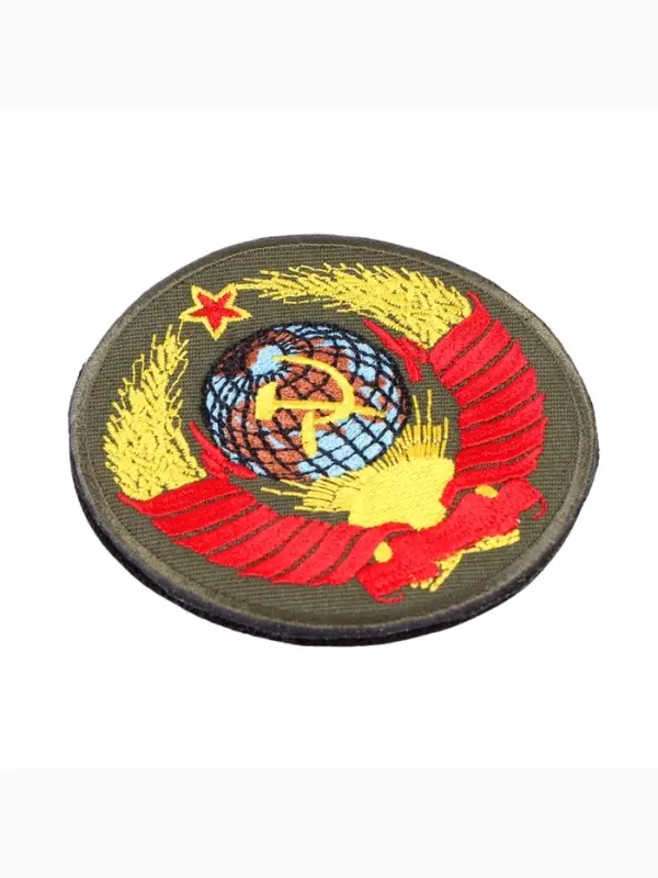 Шеврон на одежду &laquo;СССР&raquo;, на липучке, d=8 см, разноцветный