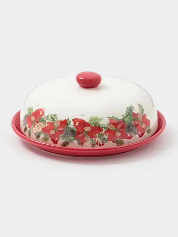 Блинница Доляна «Новогоднее настроение», 23.5×9.7 см, доломит, белая Блинница Доляна «Новогоднее настроение», 23.5×9.7 см, доломит, белая