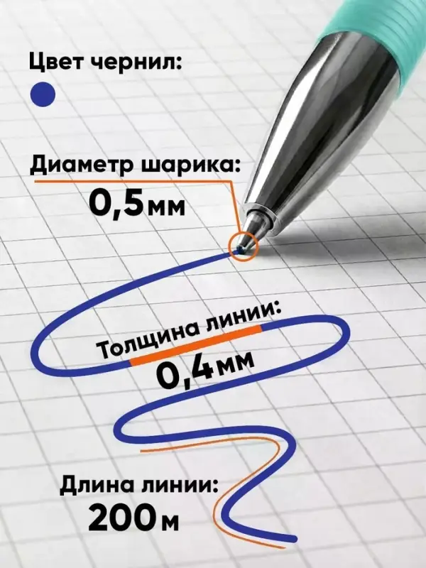 Ручка гелевая стираемая ErichKrause R-301 Aquamarine, узел 0.5 мм, синяя