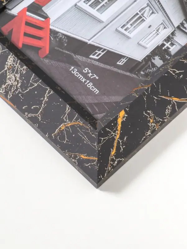 Фоторамка пластик 13х18 см "Гедеон" чёрный с золотом 24х19х2 см