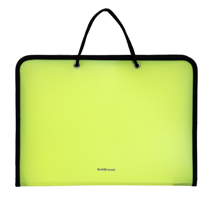 Папка с ручками А4, 327 х 228 х 30 мм, ErichKrause Папка с ручками А4, 327 х 228 х 30 мм, ErichKrause "Matt Neon", 600 мкм, молния вокруг, микс