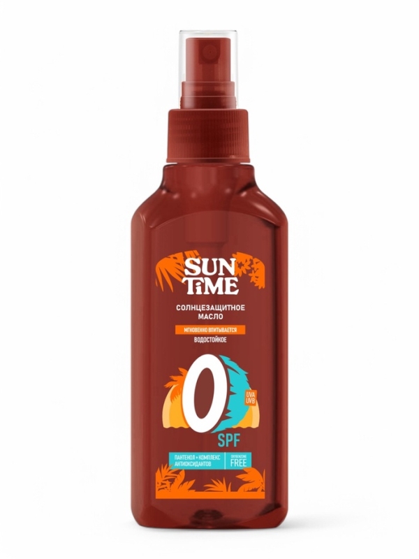 Масло солнцезащитное Sun Time SPF-0 водостойкое, 160 мл Масло солнцезащитное Sun Time SPF-0 водостойкое, 160 мл