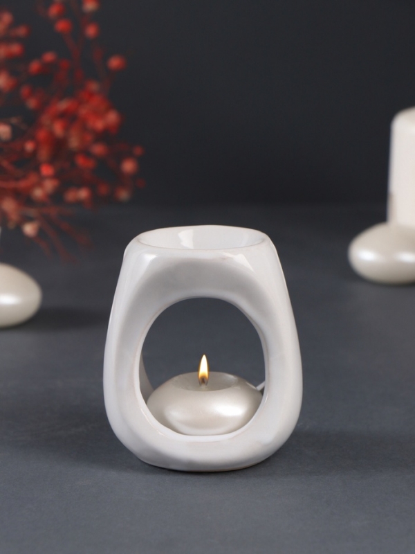 Аромалампа керамика Аромалампа керамика "Модерн" белая 5,5х6,7х7,7 см