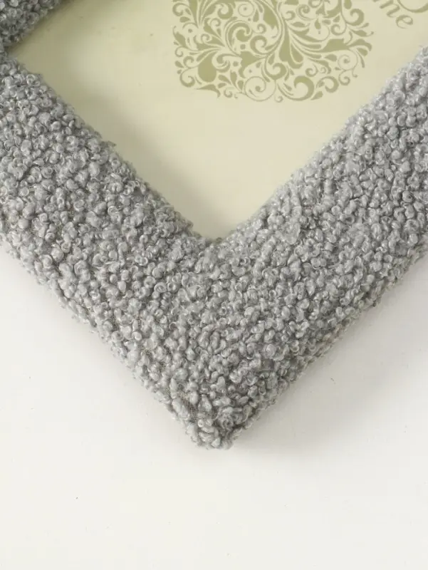 Фоторамка МДФ, иск. мех 10х15 см "Плюш. Арка" серая 21,5х16,5х2 см