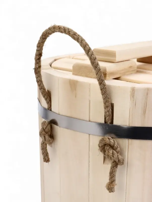 Запарник - ведро для бани и сауны, 9 л, липа, пластиковая вставка, с крышкой, &laquo;Добропаровъ&raquo;