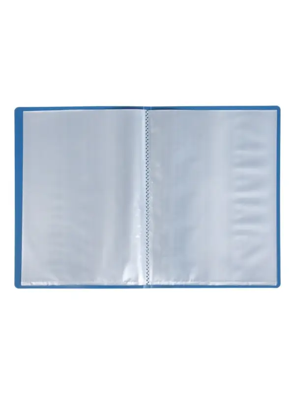 Папка с 20 вкладышами А5, 500 мкм, Calligrata, 9 мм, карман на корешке, синяя