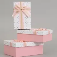 Набор подарочных коробок 3 в 1, прямоугольные 23&times;16&times;9.5 21&times;14&times;8.0 19&times;12&times;6.5 см