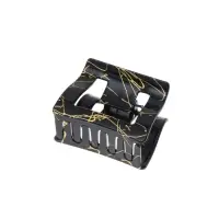 Крабик для волос &laquo;Классик&raquo; прямой, 5.5&times;4 см, чёрно-золотой