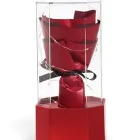Шкатулка декоративная &laquo;Роза Love&raquo;, с подсветкой, 3хААА,, LN1445, 10&times;10&times;20.5 см, красный