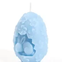 Свеча пасхальная "Кролик" 100 гр, 5,5х5,5х7 см, 4 ч, голубой