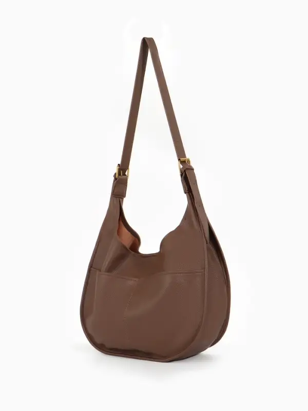 Сумка - мешок женская TEXTURA, на магните, с косметичкой, 34&times;12&times;27 см, коричневая