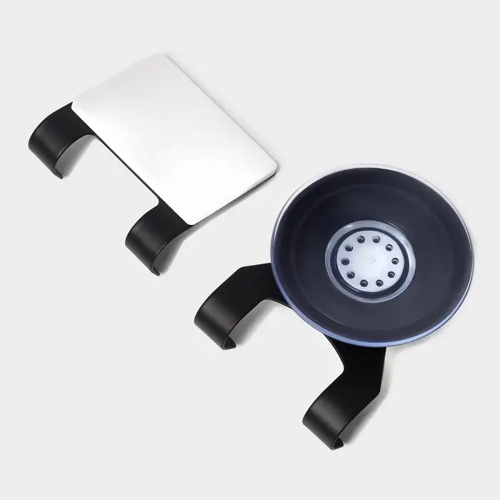 Водосгон из нержавеющей стали с комплектом держателей, 25&times;16 см, 304 сталь, чёрный