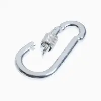 Карабин монтажный с фиксатором ТУНДРА, DIN5299D, 7&times;70 мм, 5 шт.