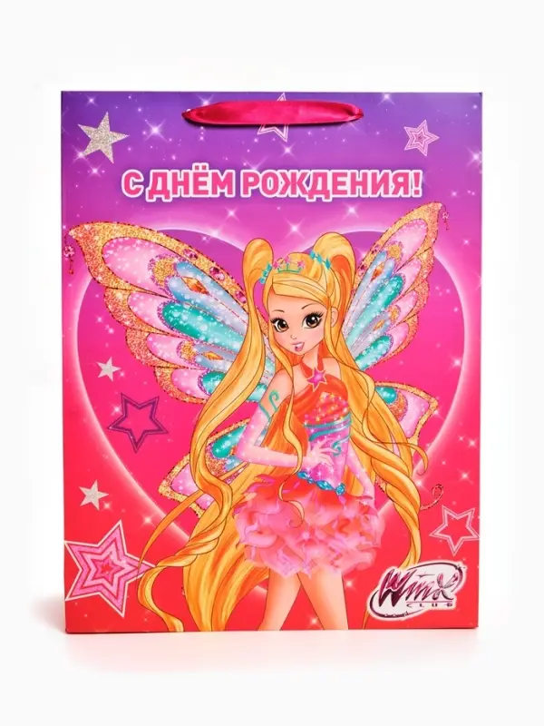Пакет подарочный детский Winx, L 31&times;40&times;11.5 см