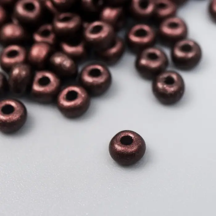 Бисер стекло 6/0  Бисер стекло 6/0 "Металлик. Тёмный шоколад" 10 гр