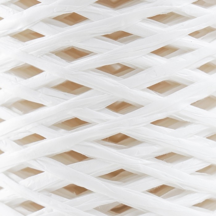 Пряжа 100% целлюлоза "Softino Raffia Color" ленточная, белая 200м ±2м 120 гр