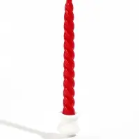 Свеча витая, 2.3&times;24.5 см, 5 ч, 50 г, красная