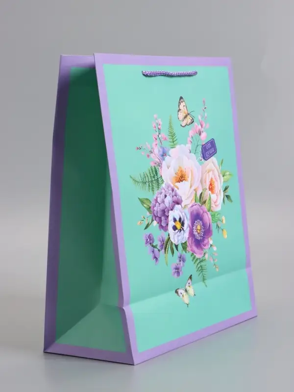 Пакет подарочный ламинированный  "От души" 26 х 12 х 32 см