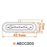 Разъем 6 pin (папа) с проводами для жгута форсунок ГАЗ Газель , УАЗ 452
