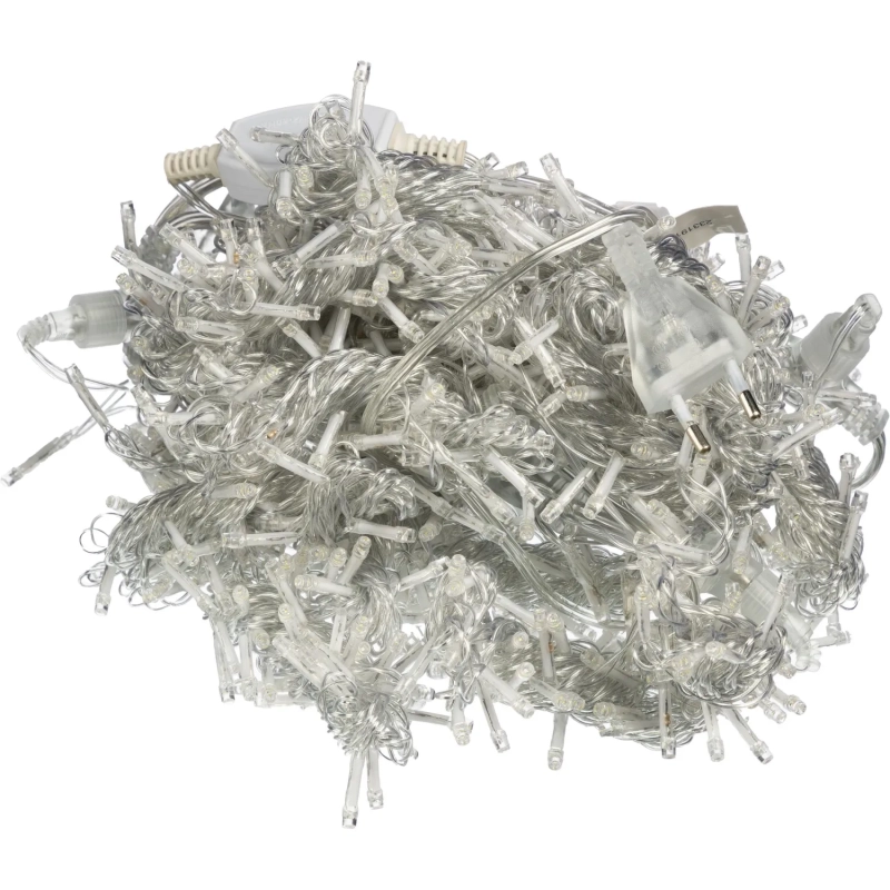 Электрогирлянда Дождь 2x4 м 800LED мерц. IP44 отсоед. нити, хол.бел.HD-YW04