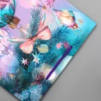Пакет подарочный новогодний ламинированный, &laquo;Мечты&raquo;, 26&times;12&times;32 см