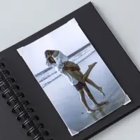 Фотоальбом 20 черных листов на спирали, набор (уголки, стикеры, ручка) 17х17х2 см