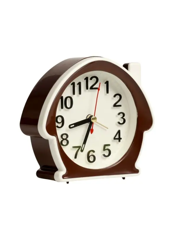 Часы - будильник настольные &laquo;Домик&raquo;, пластик, кварцевый механизм