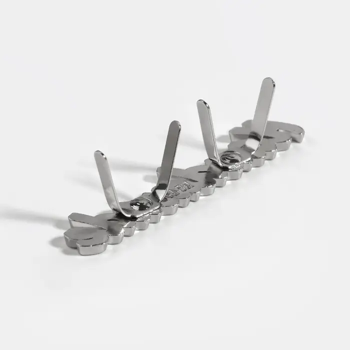 Декоративные элементы на прокол &laquo;Hand made&raquo;, 5.4&times;1 см, 10 шт., цвет серебряный