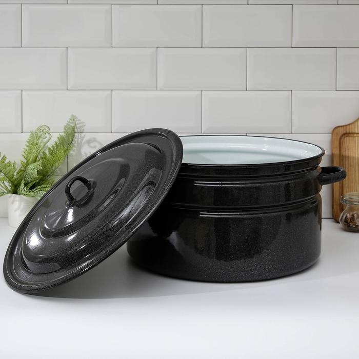 Бак эмалированный, 20 л, цвет графитовый Бак эмалированный, 20 л, цвет графитовый