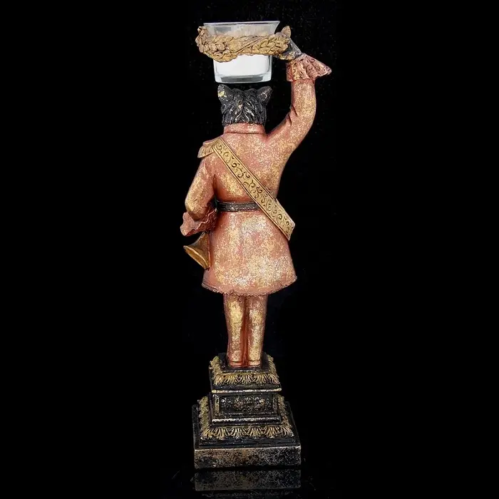 Фигурка - подсвечник на 1 свечу &laquo;Английский шарж. Пёс вояка&raquo;, полистоун, 29&times;10&times;11.3 см