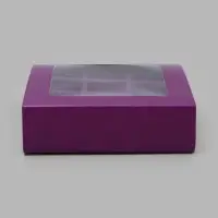 Коробка для 9 конфет, сиреневый, 13.5&times;13.5&times;3.5 см