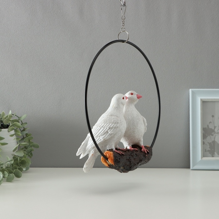 Подвесной декор Подвесной декор "Пара голубей" 24х24х26см