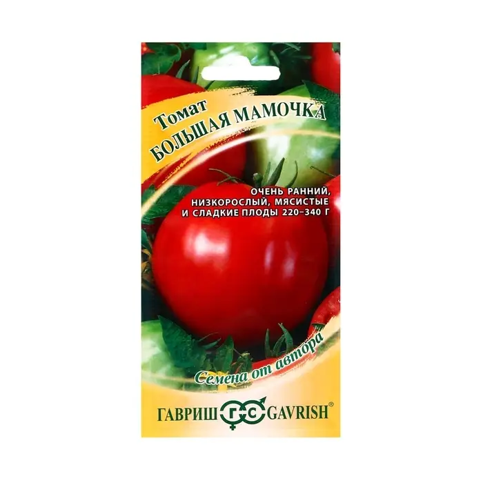 Семена Томат Семена Томат "Большая мамочка", очень ранний, детерминантный,низкорослый,0,05 г