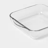 Форма для запекания Paşabah&ccedil;e Borcam, 2 л, 25.6&times;22 см, прямоугольная, жаропрочное стекло, прозрачная